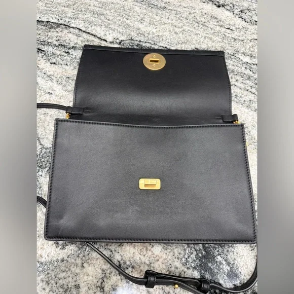 NWOT Tory Burch Black Quilted Crossbody Bag